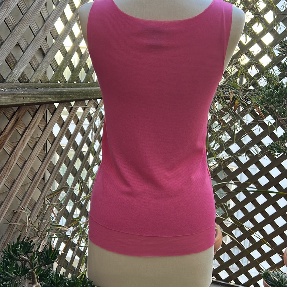 Babette San Francisco, Vintage, Pink Size 2 (Sm) Dbl Nylon Mesh Sleeveless Top - Picture 2 of 8